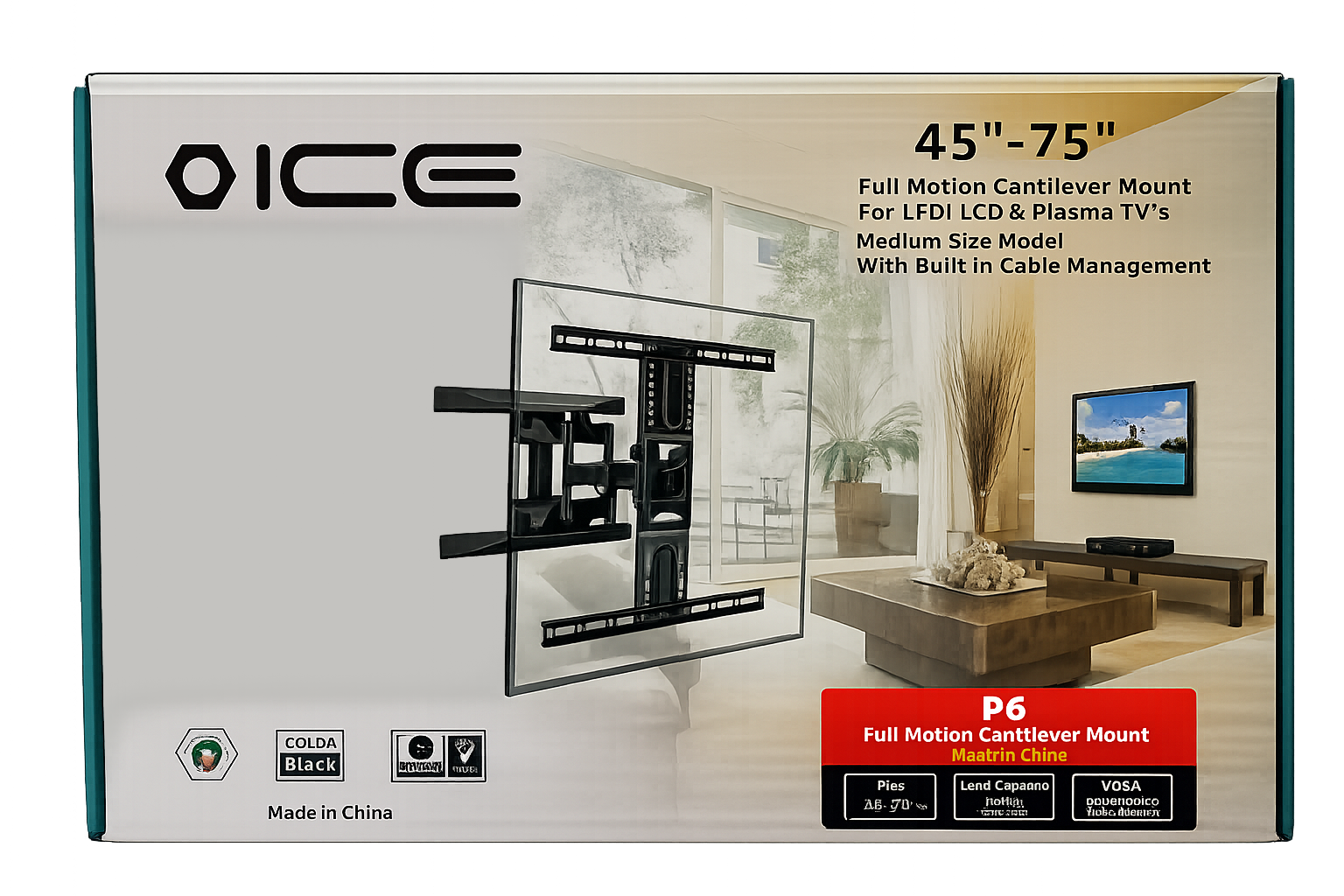 Miniatura 2 de Base de Tv 40-75" Oice P6