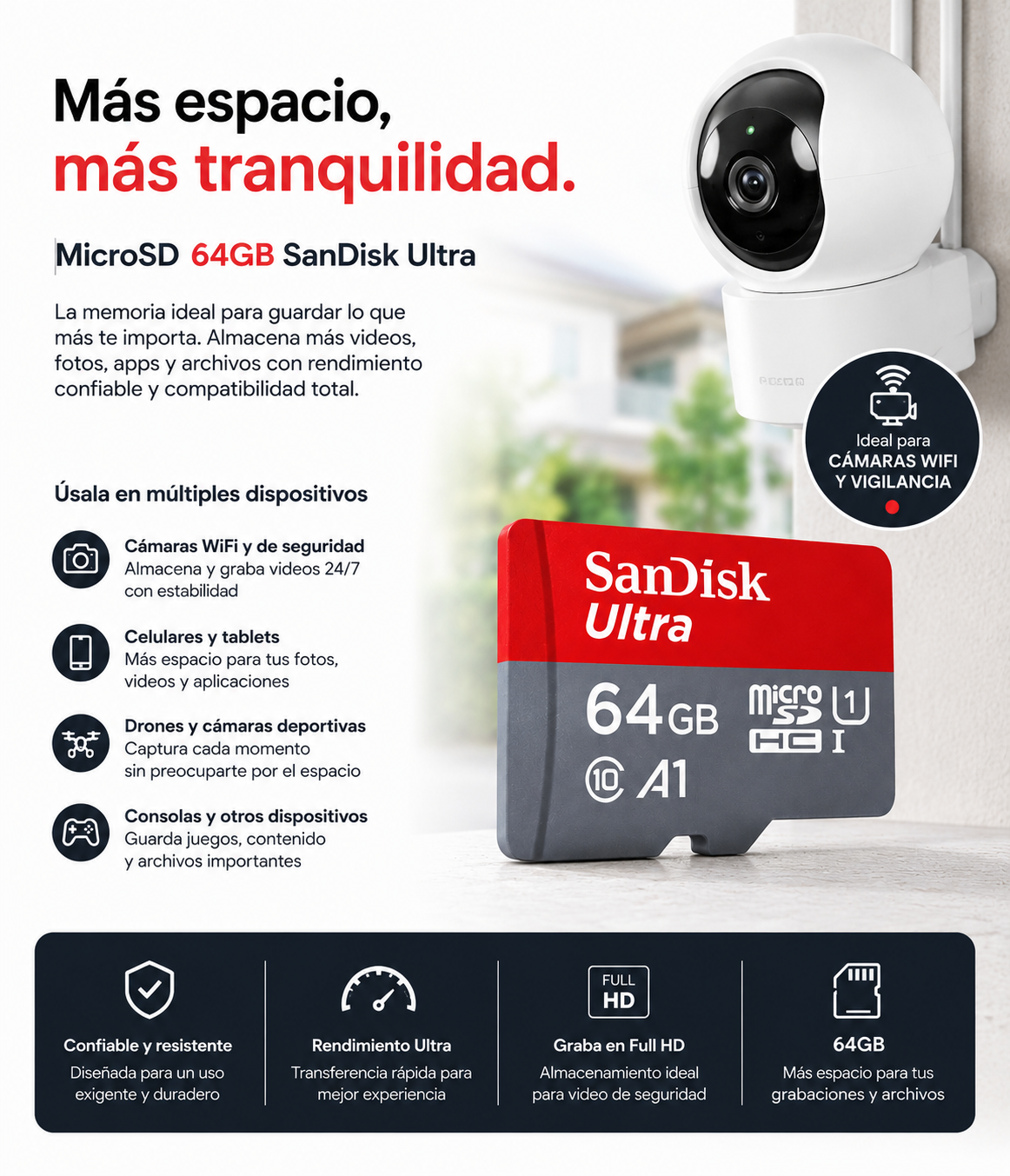 Miniatura 2 de Memoria Micro SD 64GB Kingston/Sandisk