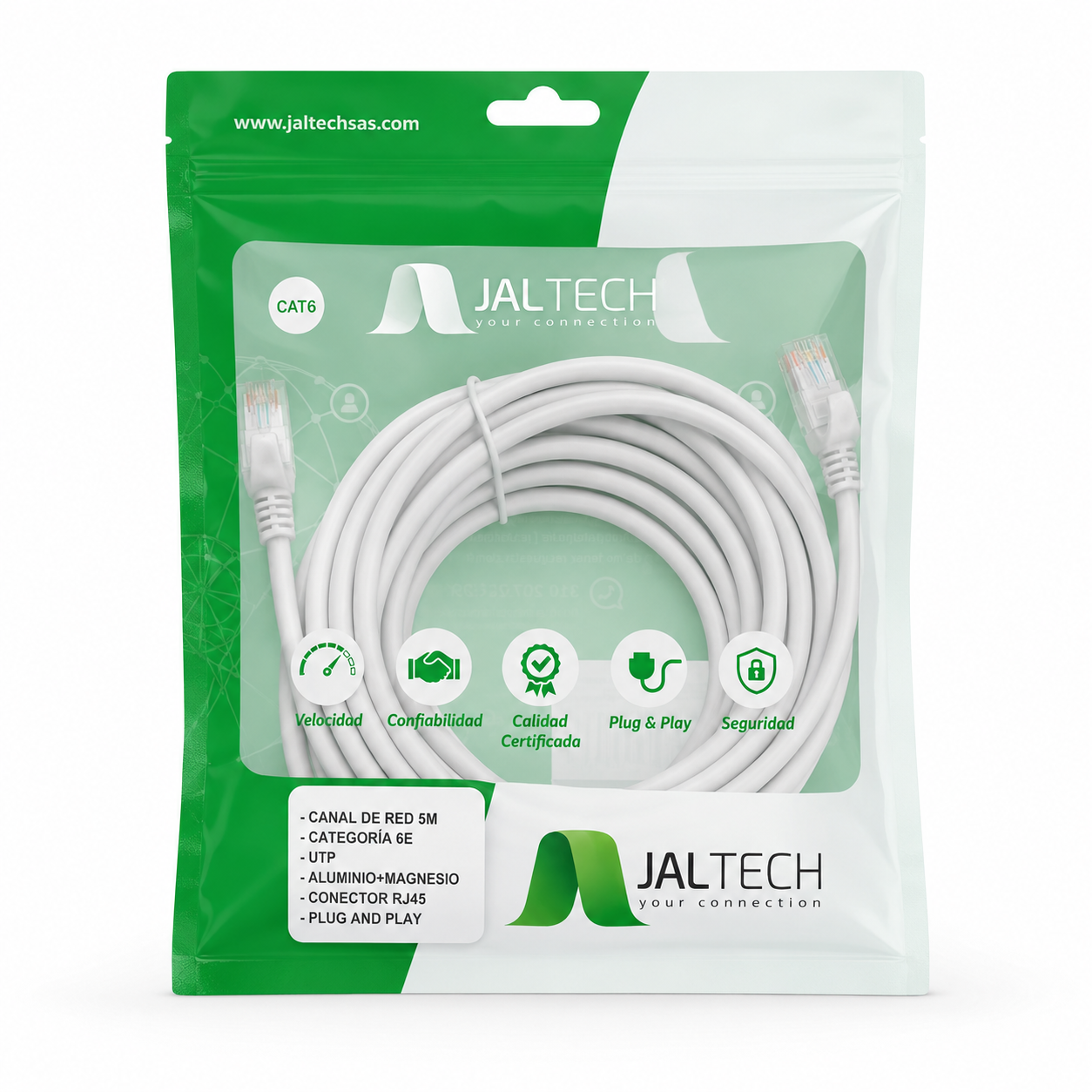 Miniatura 1 de Cable de red CAT 6 Jaltech 5M