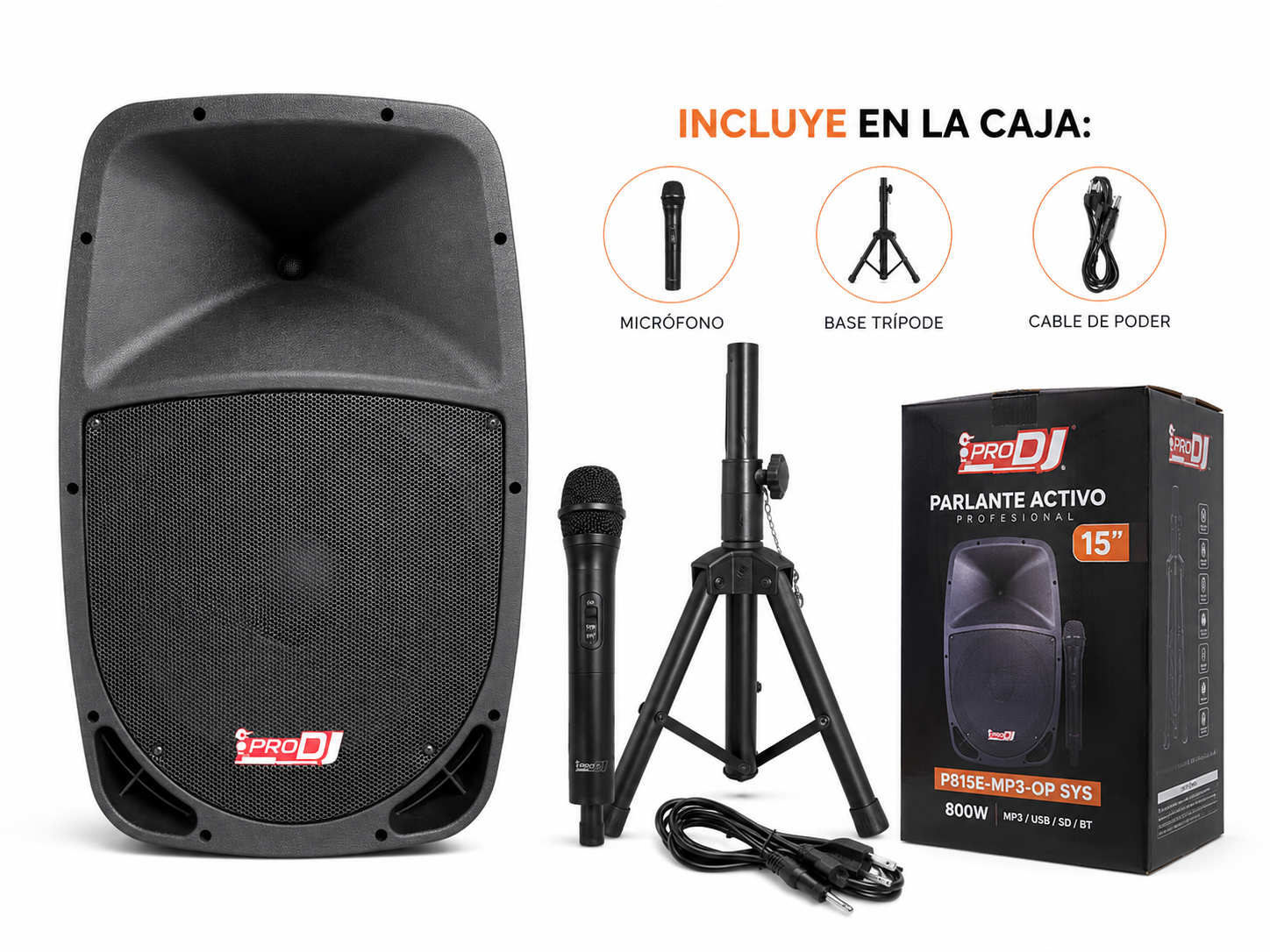 Miniatura 2 de Cabina 15" PB15E-MP3 Pro DJ