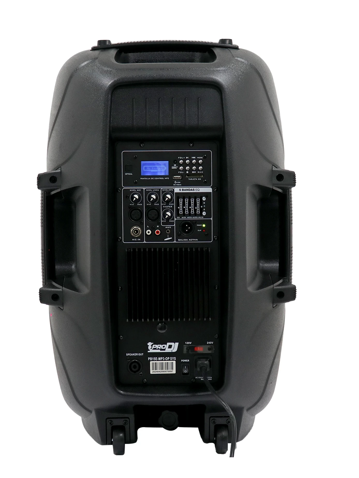 Miniatura 2 de Cabina 15" Pro DJ  PB15E-MP3-OP