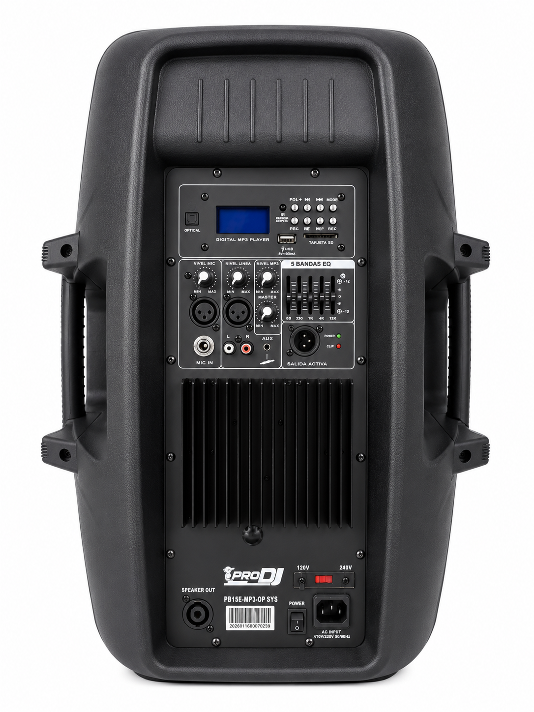 Miniatura 3 de Cabina 15" PB15E-MP3 Pro DJ