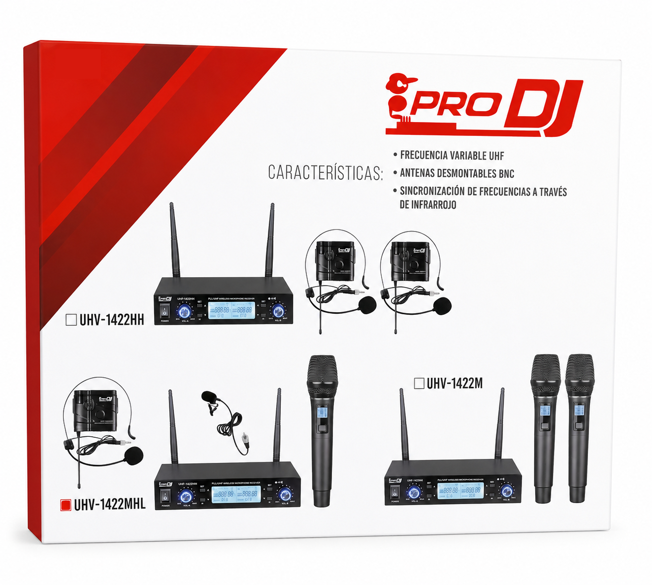 Miniatura 3 de Microfono Inalambrico Doble Pro DJ UHV-1422M