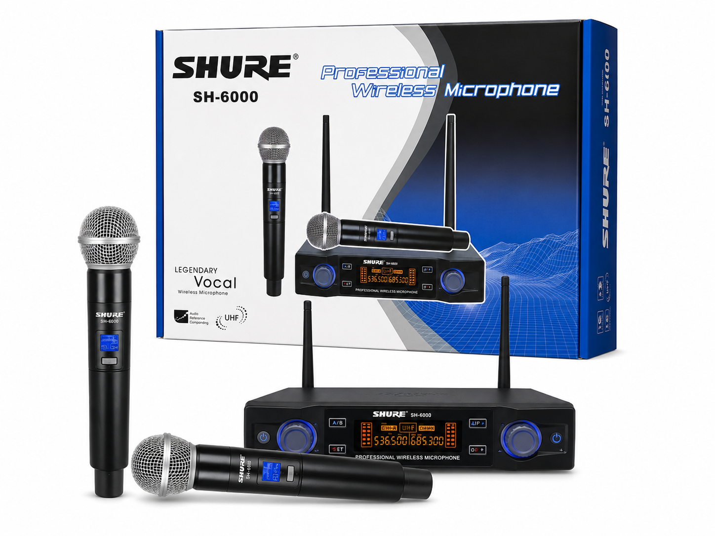 Miniatura 1 de Microfono Inalamabrico Doble Shure SH-6000